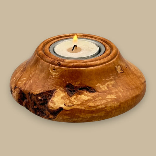 Maple Burl Votive Candle Holder – Handcrafted Natural Wood Décor
