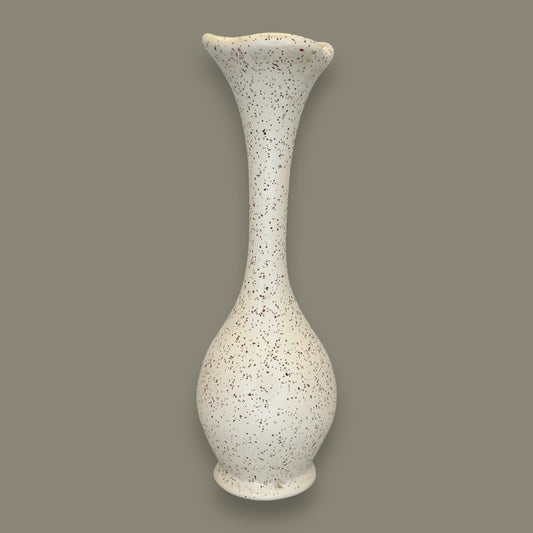 Tall Ceramic Vase – Vintage Speckled Studio Pottery by MYRA