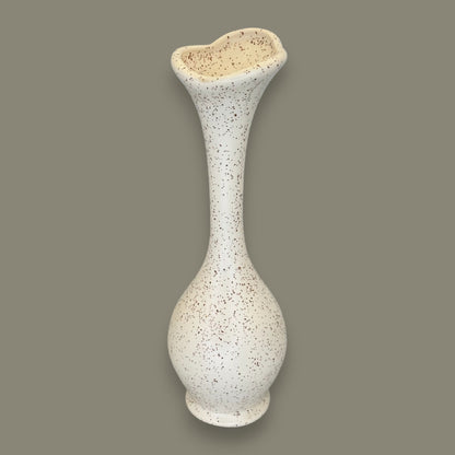 Tall Ceramic Vase – Vintage Speckled Studio Pottery by MYRA