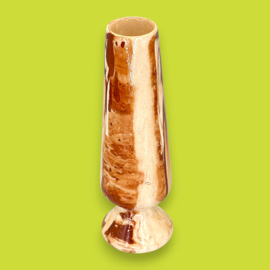 Vintage Brown Ceramic Vase – 1980’s