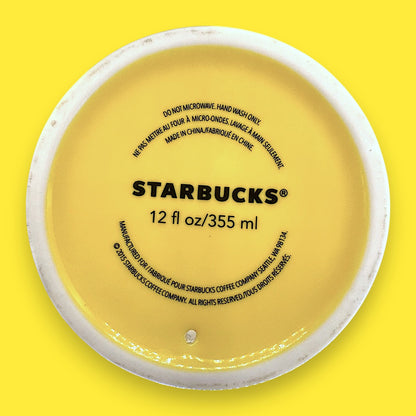 Starbucks Ceramic Travel Replacement Mug – Yellow Polka Dot 12 fl oz