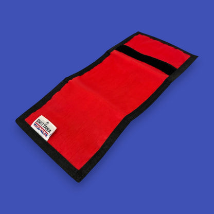 Vintage 1980's Brittania Trifold Wallet – Red & Black Nylon - New Old Stock