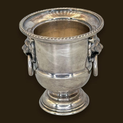 Vintage Toothpick Holder - Eales 1779 Silver Plated Lion Head Handle Miniature Champagne Bucket