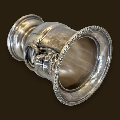 Vintage Toothpick Holder - Eales 1779 Silver Plated Lion Head Handle Miniature Champagne Bucket