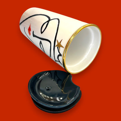 Starbucks Siren Anniversary Face Ceramic Travel Mug - Replacement Mug 10 fl/oz