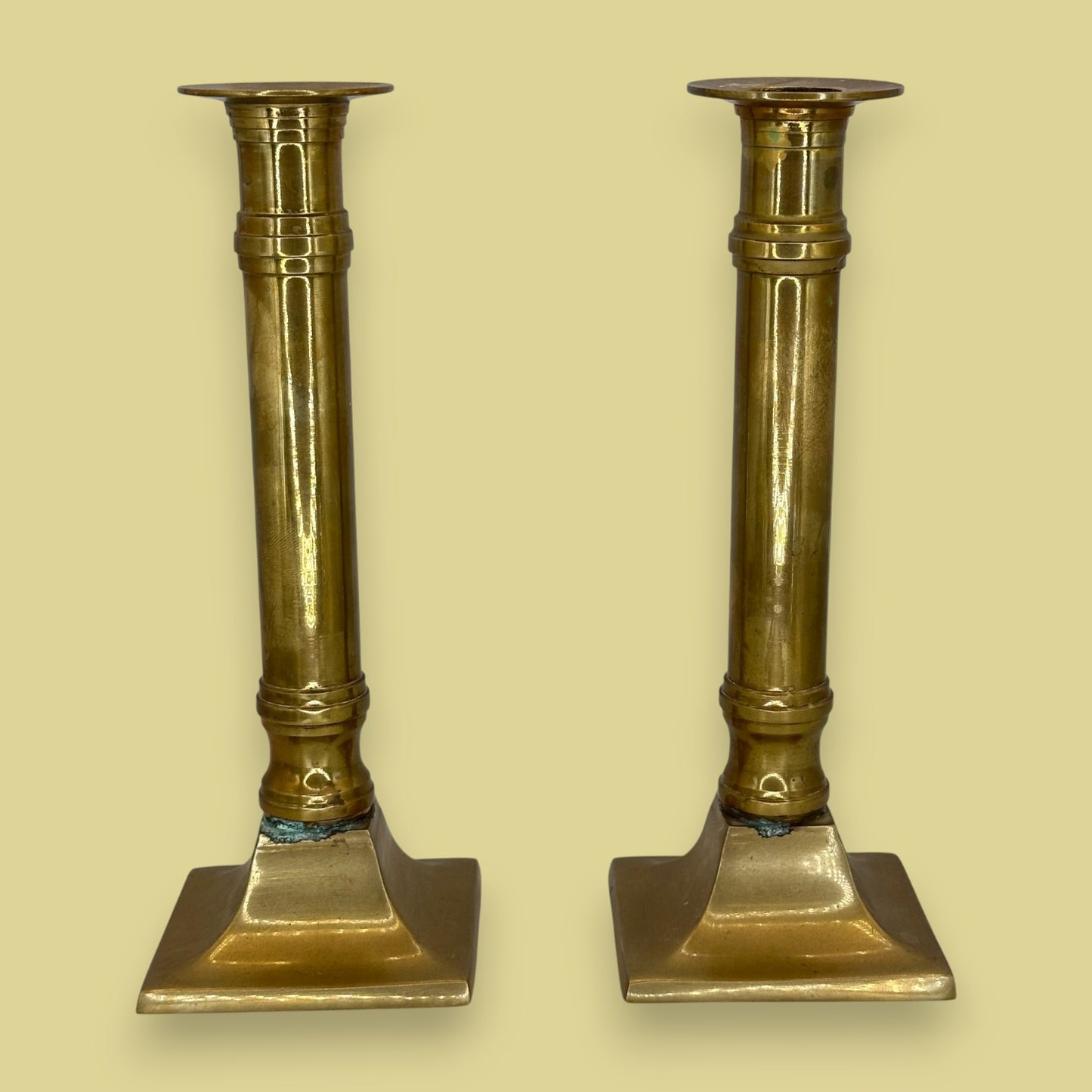 Pair of Vintage Brass Candlestick Holders – Elegant Taper Candle Stands