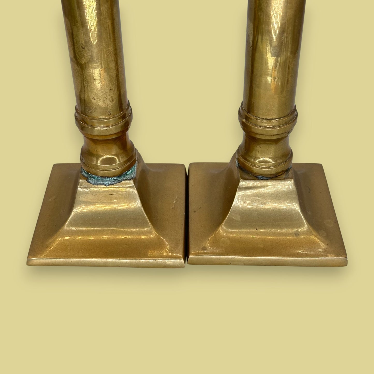 Pair of Vintage Brass Candlestick Holders – Elegant Taper Candle Stands