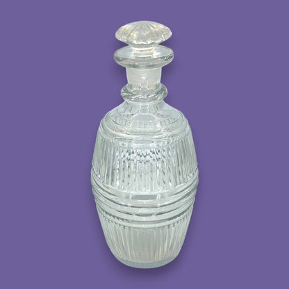 Georgian or Regency Cut Glass Spirit Decanter – Cut & Polished Pontil Barware