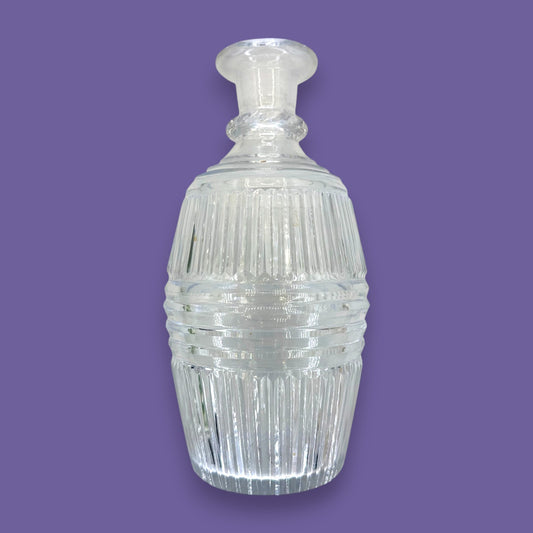 Georgian or Regency Cut Glass Spirit Decanter – Cut & Polished Pontil Barware