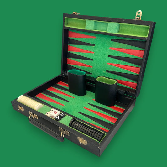 Vintage Backgammon Game – Classic Travel Case Edition