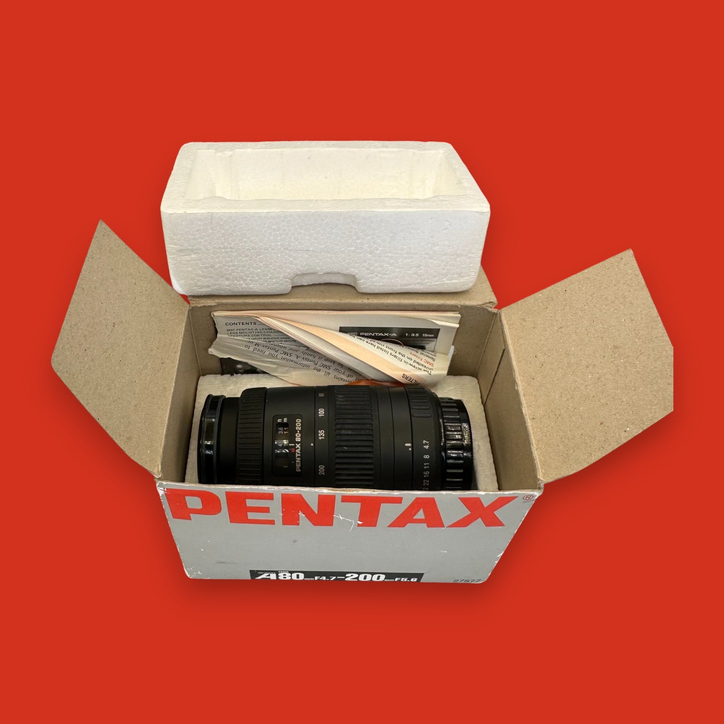 Pentax 80–200mm f/4.7–5.6 Zoom Lens with Original Box