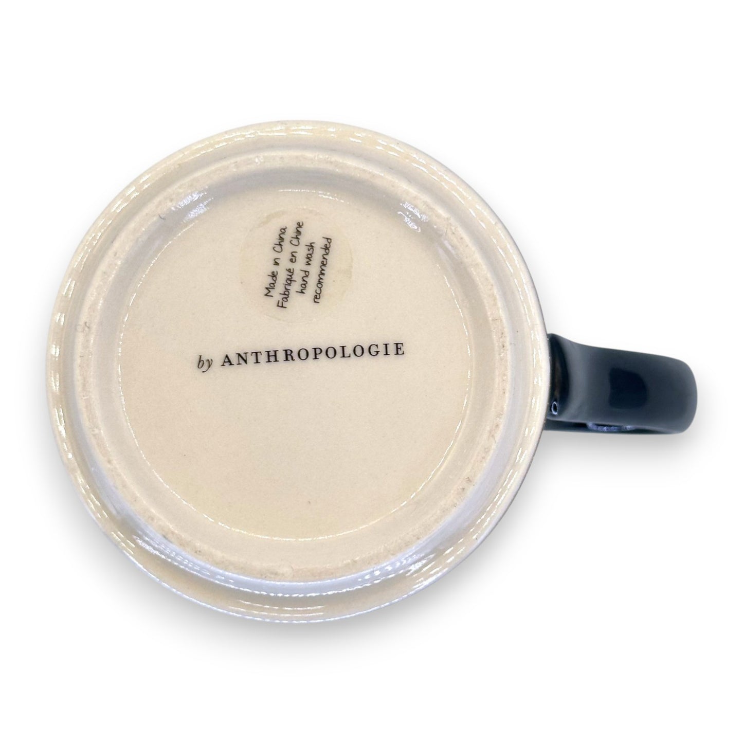 Anthropologie Elegant Monogram Initial J Coffee Mug - Stylish Black & White Bistro Tile Design