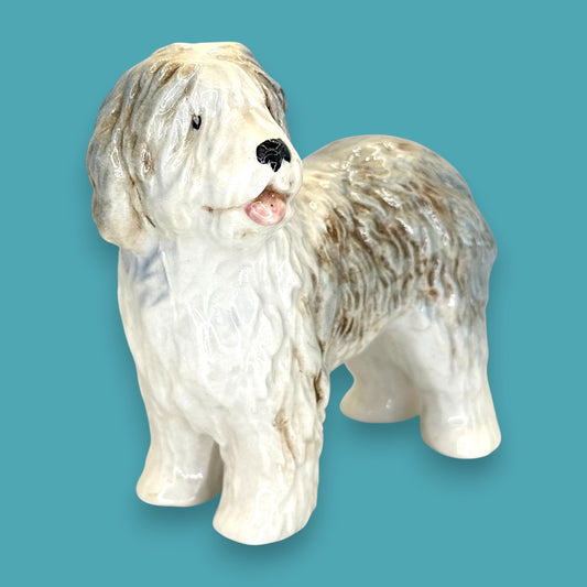 Old English Sheepdog Figurine – Vintage Sylvac Pottery Collectible