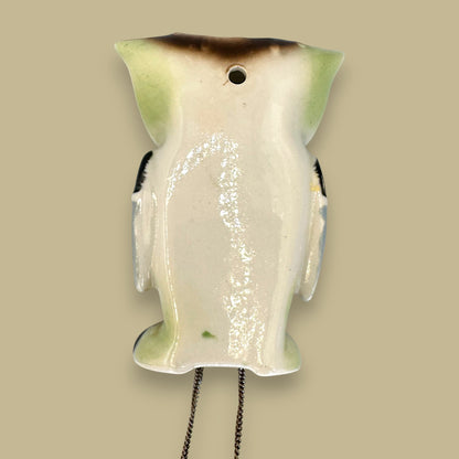 Owl Cuckoo Clock Pottery Wall Pocket – Mid-Century Modern Kitsch