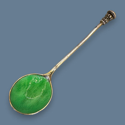 Sterling Silver Demitase Spoons with Coloured Enamel – Boxed Collector Set - Harrods London