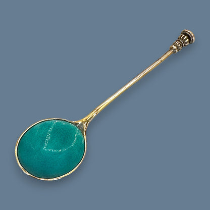Sterling Silver Demitase Spoons with Coloured Enamel – Boxed Collector Set - Harrods London