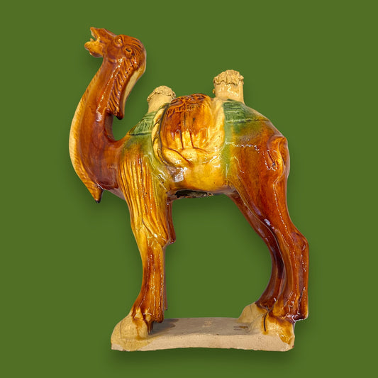 Mid-20th Century SanCai Tang Style Ceramic Camel Figure