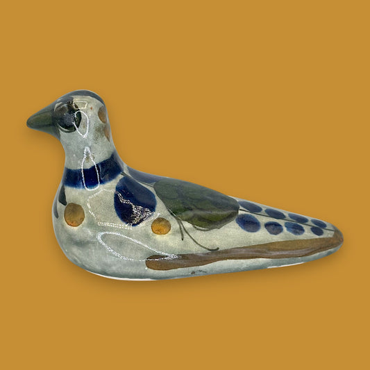 Vintage Hand-Painted Tonala Bird Figurine – Mexican Folk Art Dove