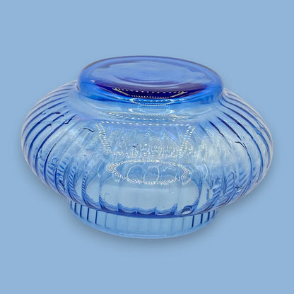 Murano Style Hand-Blown Cobalt Blue Handkerchief Vase