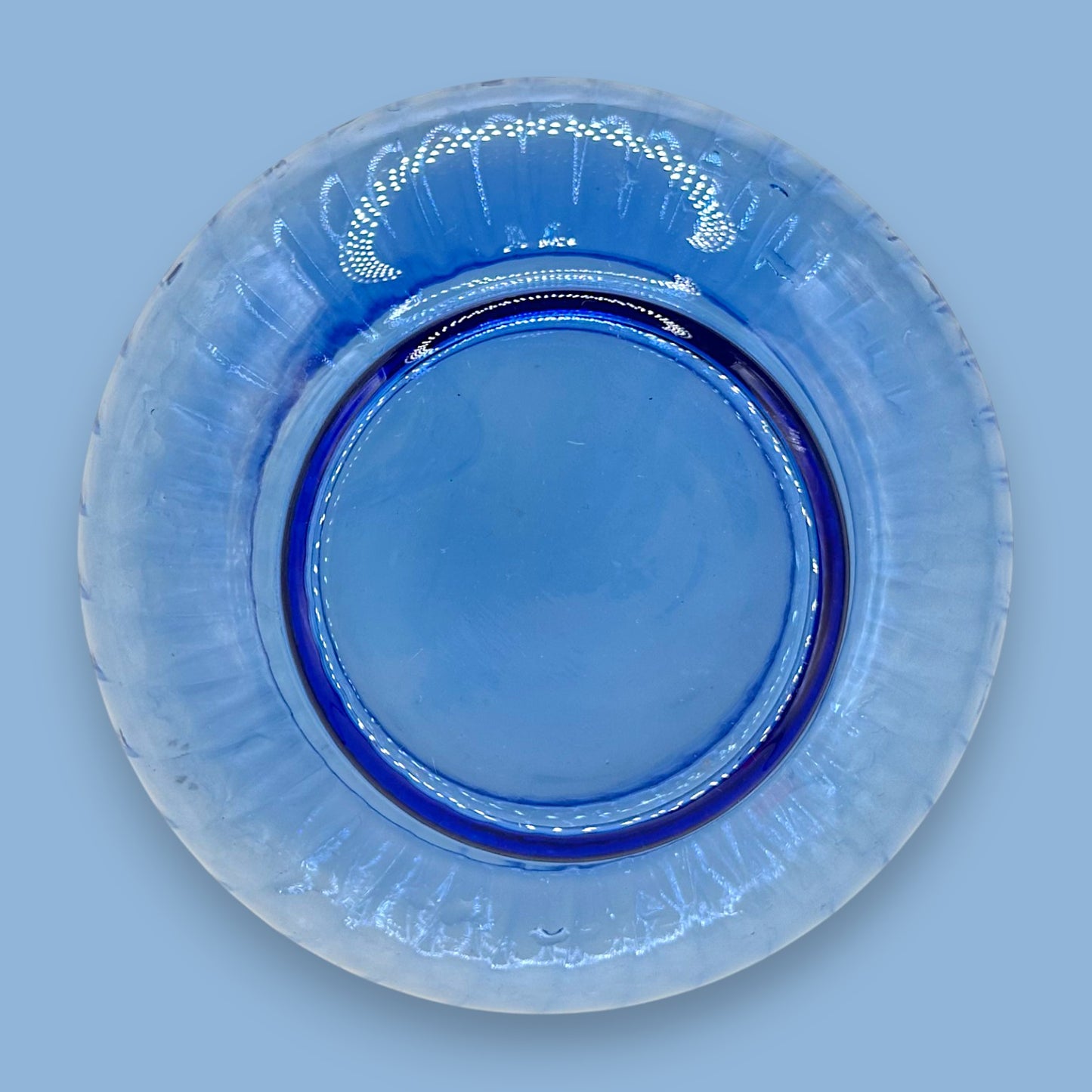 Murano Style Hand-Blown Cobalt Blue Handkerchief Vase