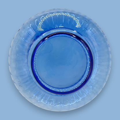 Murano Style Hand-Blown Cobalt Blue Handkerchief Vase