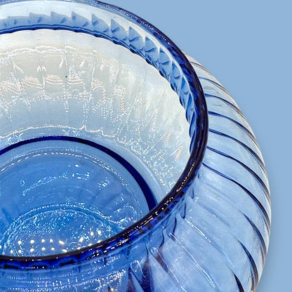 Murano Style Hand-Blown Cobalt Blue Handkerchief Vase