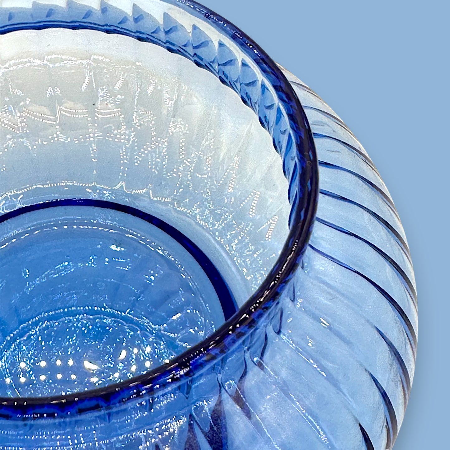 Murano Style Hand-Blown Cobalt Blue Handkerchief Vase