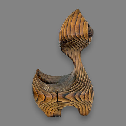 Vintage 1970’s Witco Cat – Abstract Mid-Century Cedar Sculpture