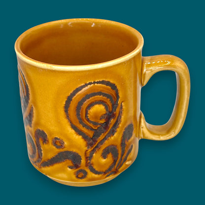 Vintage 1970’s Geometric Stoneware Mug - WP England Replacement Vintage Mug
