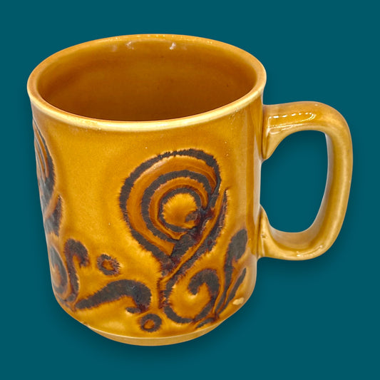 Vintage 1970’s Geometric Stoneware Mug - WP England Replacement Vintage Mug