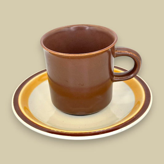 Saycrest Stoneware Cup & Saucer – Doral Brown (Made in Japan)