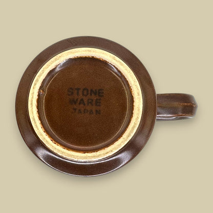 Saycrest Stoneware Cup & Saucer – Doral Brown (Made in Japan)