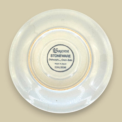 Saycrest Stoneware Cup & Saucer – Doral Brown (Made in Japan)