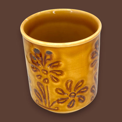 Vintage Floral Embossed Ceramic Cup Replacement Mug