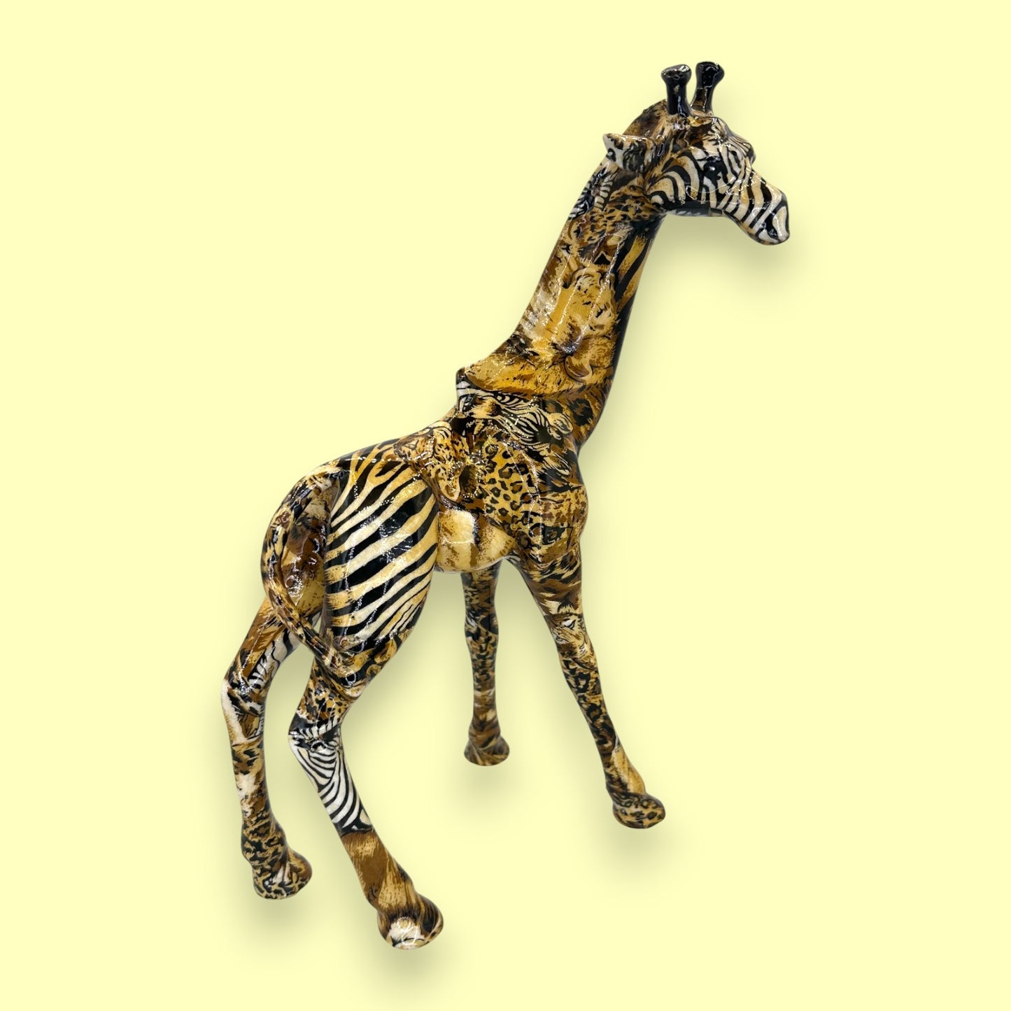 Vintage La Vie Wild Animal Print Giraffe Figurine Statue 🦒