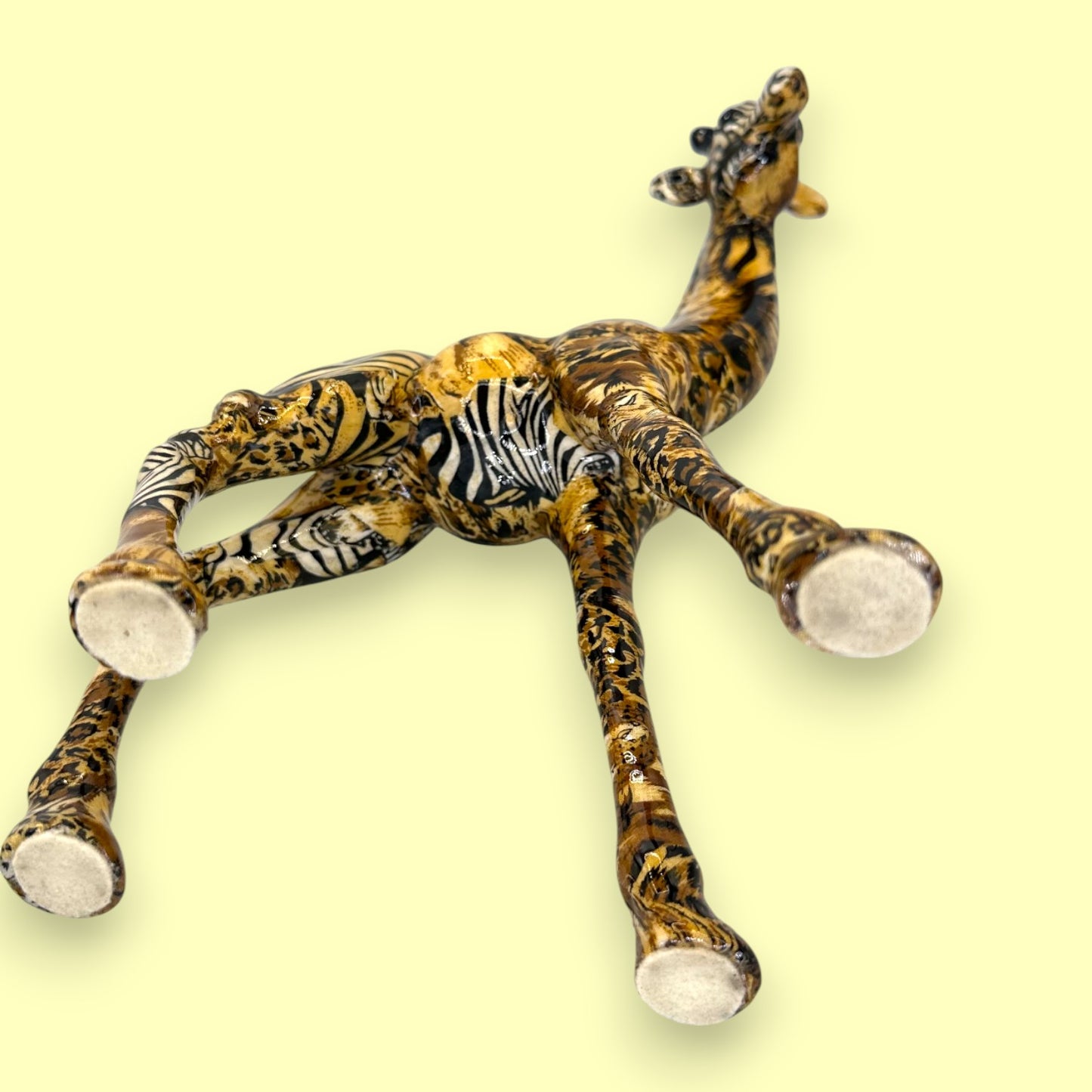 Vintage La Vie Wild Animal Print Giraffe Figurine Statue 🦒