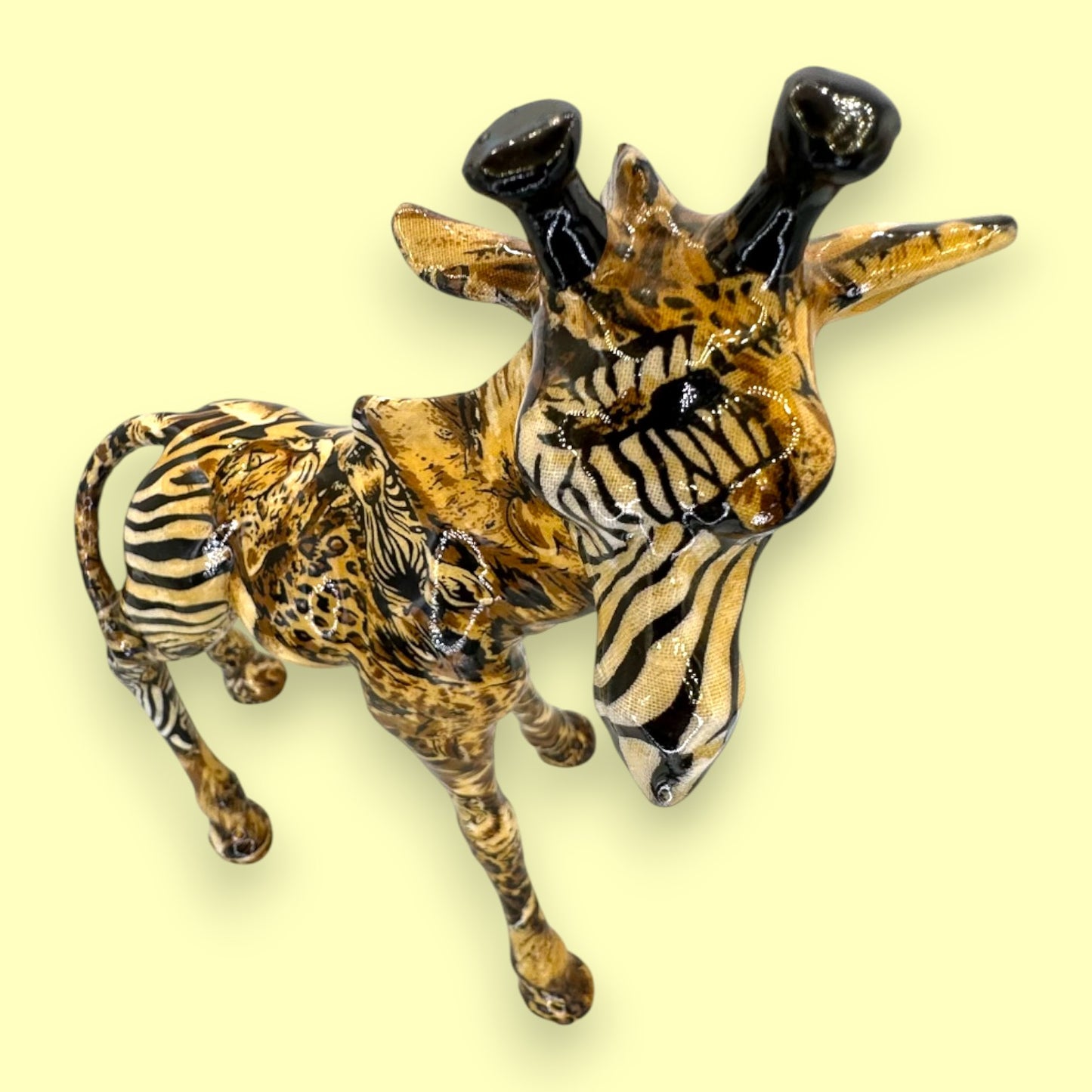 Vintage La Vie Wild Animal Print Giraffe Figurine Statue 🦒