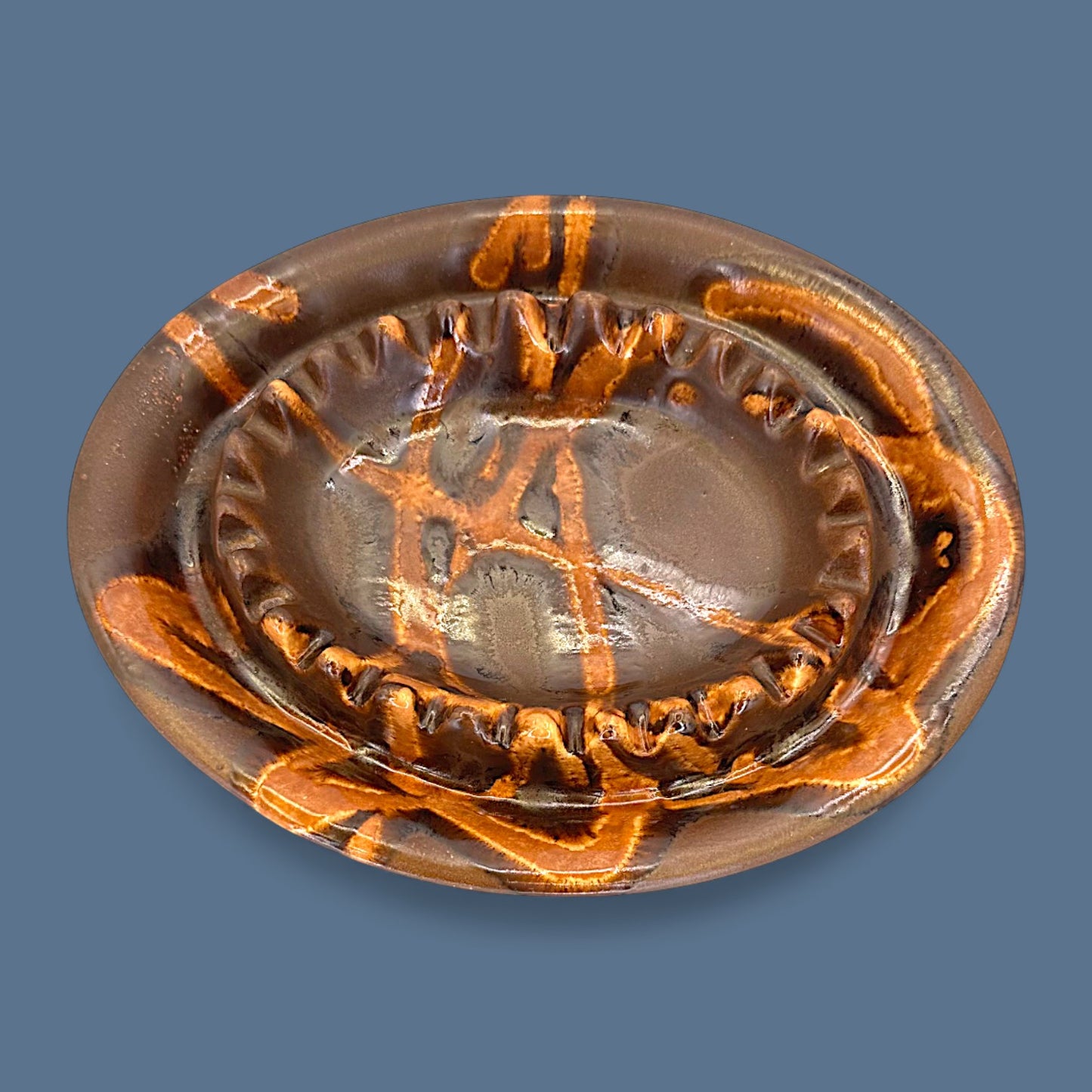 Drip Glaze Ashtray - MCM Ashtray - Mid Century Modern