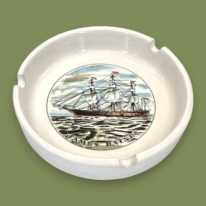 James Baines Nautical Ship Vintage Ceramic Ashtray