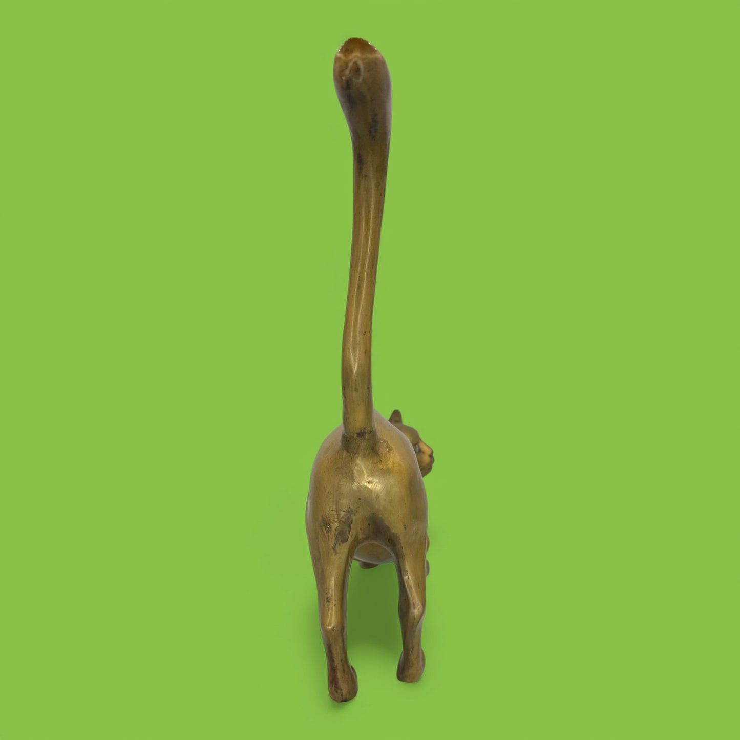 Large Brass Cat Statue - MCM Mid-Century Modern - Chic