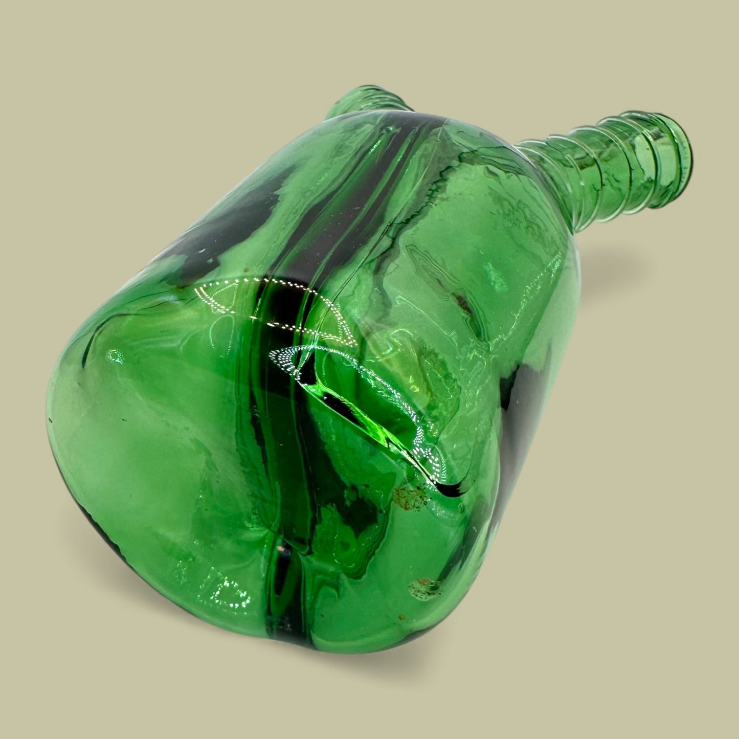 Green Glass Modern Abstract Flower Vase