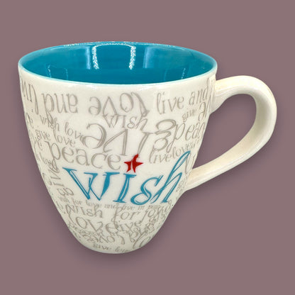 Starbucks Wish Mug Seasonal Edition – Embossed Typography Design Replacement Mug