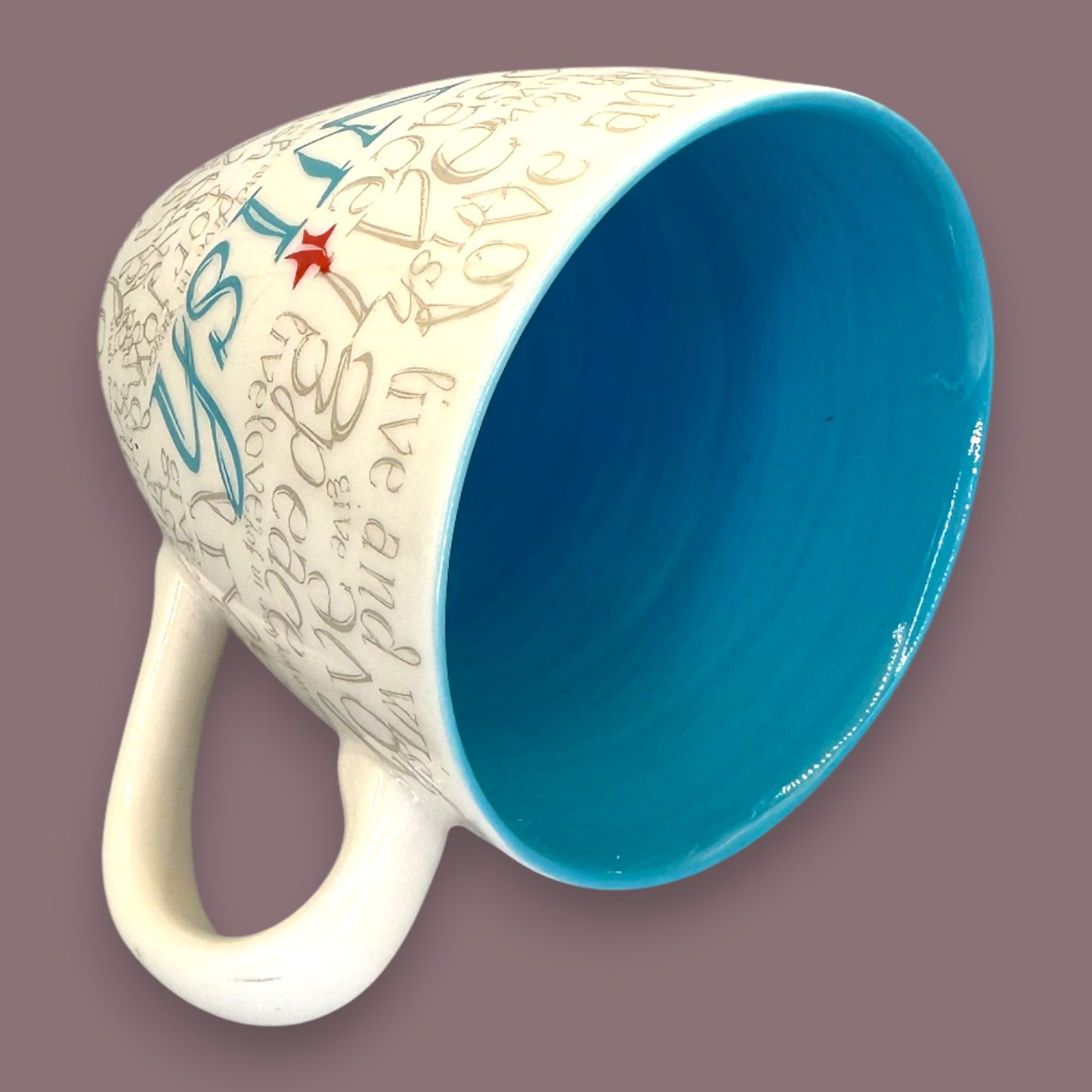 Starbucks Wish Mug Seasonal Edition – Embossed Typography Design Replacement Mug