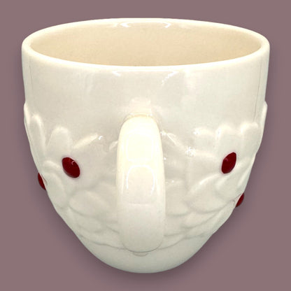 Starbucks Holly Berries Ceramic Mug 2004 – Embossed Floral Seasonal Replacement Mug