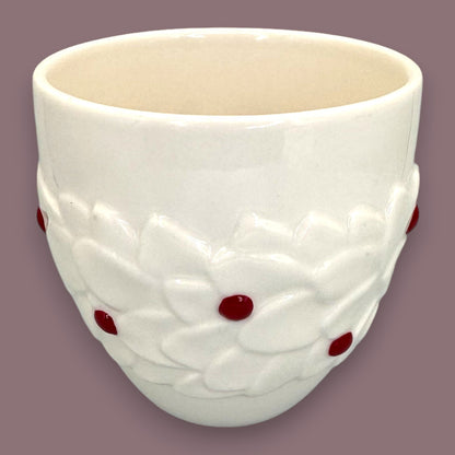 Starbucks Holly Berries Ceramic Mug 2004 – Embossed Floral Seasonal Replacement Mug
