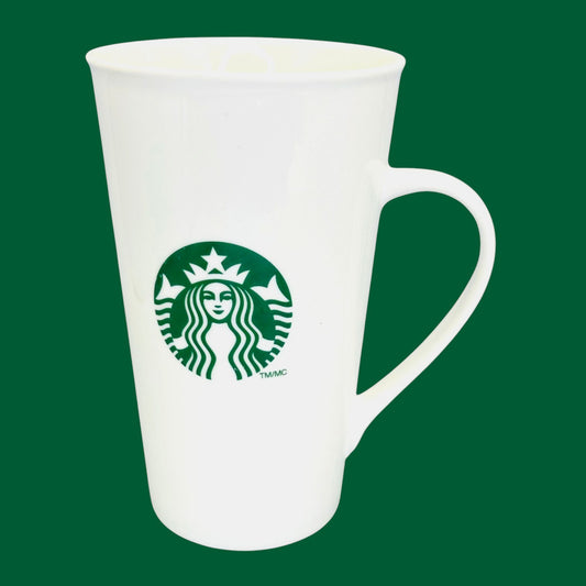 Starbucks Tall Latte Mug White Green Siren Mermaid Logo Replacement Mug