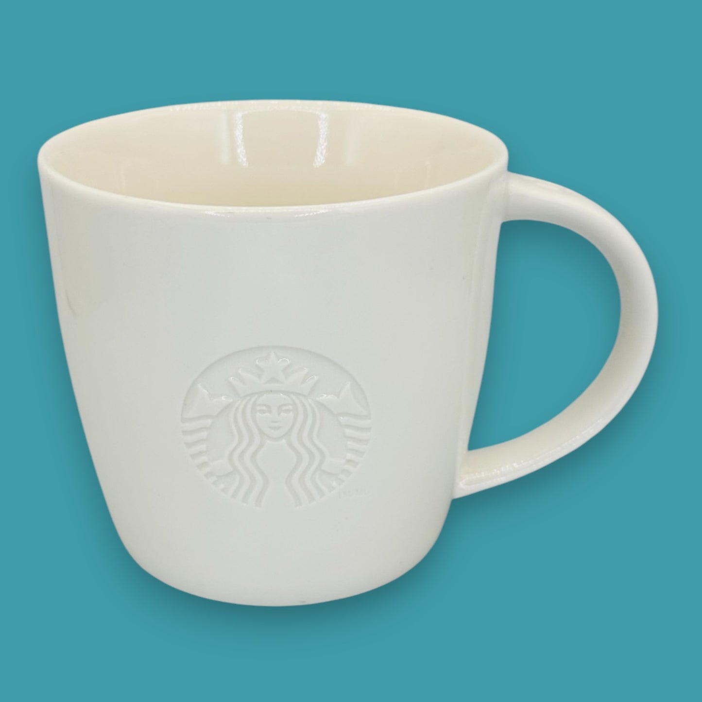 Starbucks Cup Embossed Mug White Ceramic Cup Classic "G" Replacement Mug