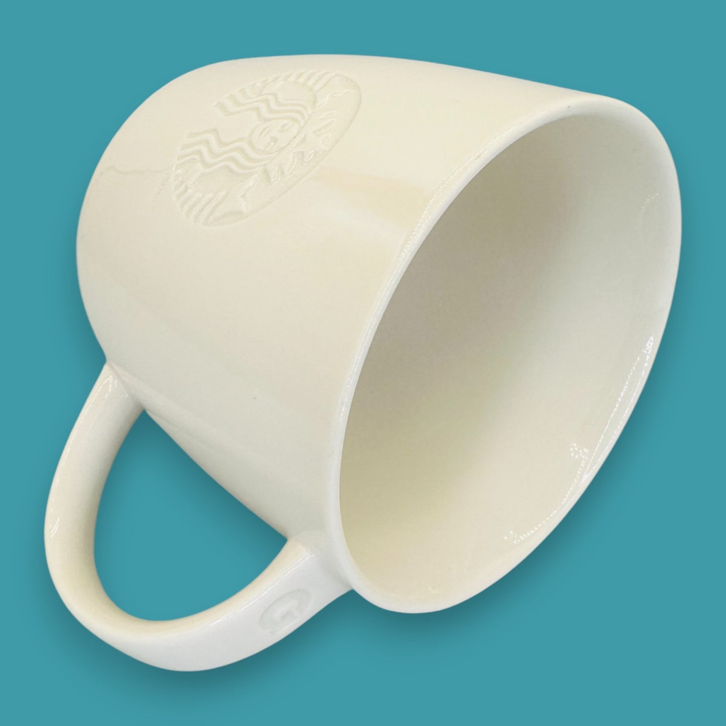 Starbucks Cup Embossed Mug White Ceramic Cup Classic "G" Replacement Mug
