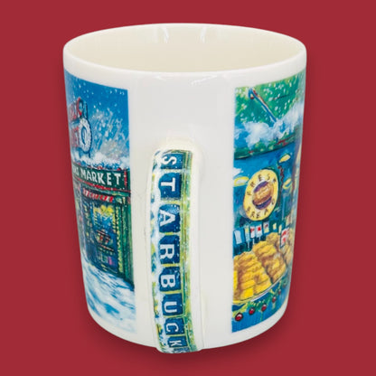 Starbucks Holiday Pike Place Market Scene Ceramic Collector Mug Replacement Mug