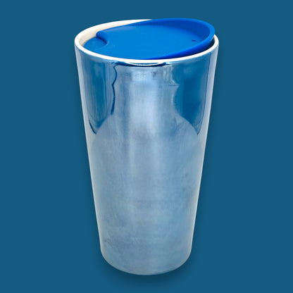Starbucks Blue Metallic Winter Travel Mug Tumbler 12oz Replacement Mug